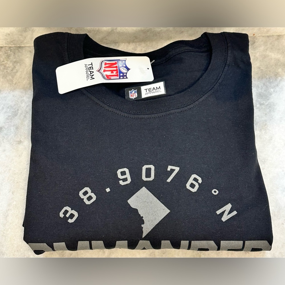 NFL Team Apparel Washington Commanders Black Men’s Long Sleeve Tee Shirt,Size XL